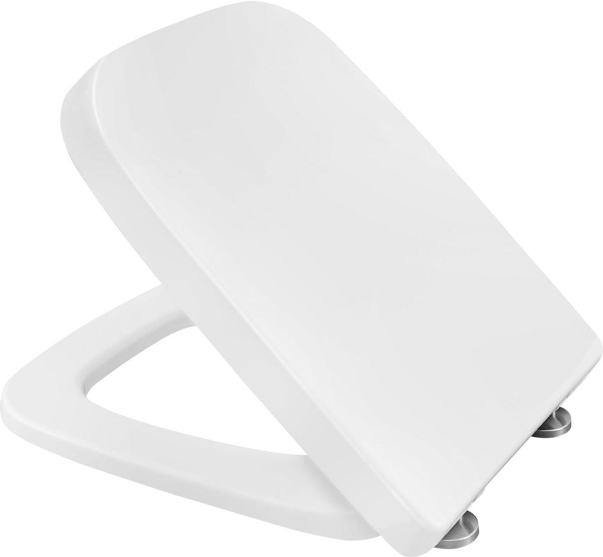 Vierkante toiletbril met Soft Close en Quick Release - Antibacterieel Duroplast - Eenvoudig te Reinigen