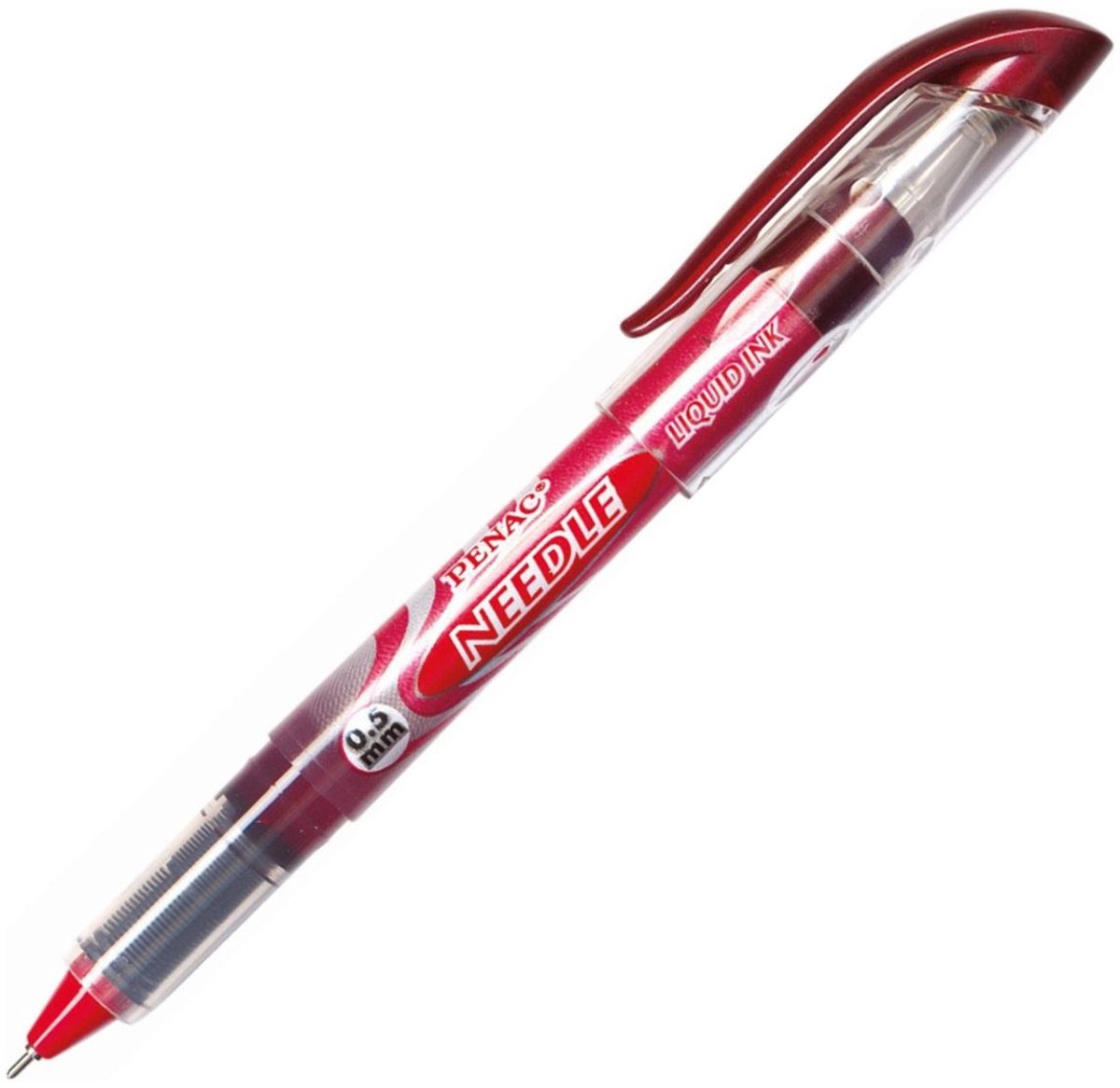 Penac Needle Fineliner - Rollerbalpen - 0,5 mm - Rood - Set van 12 stuks