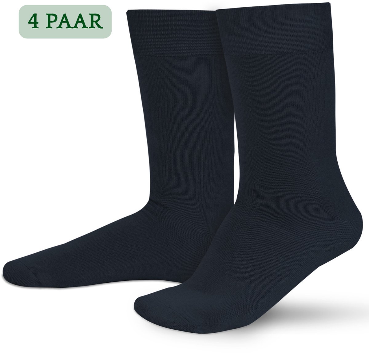 Hipperboo® 4 Paar Bamboe Sokken - Maat 47-50 - XXL - Navy Blue - Heren Sokken - Bamboe Kousen - Naadloos - Hypoallergeen - Zijdezacht - Vochtregulerend