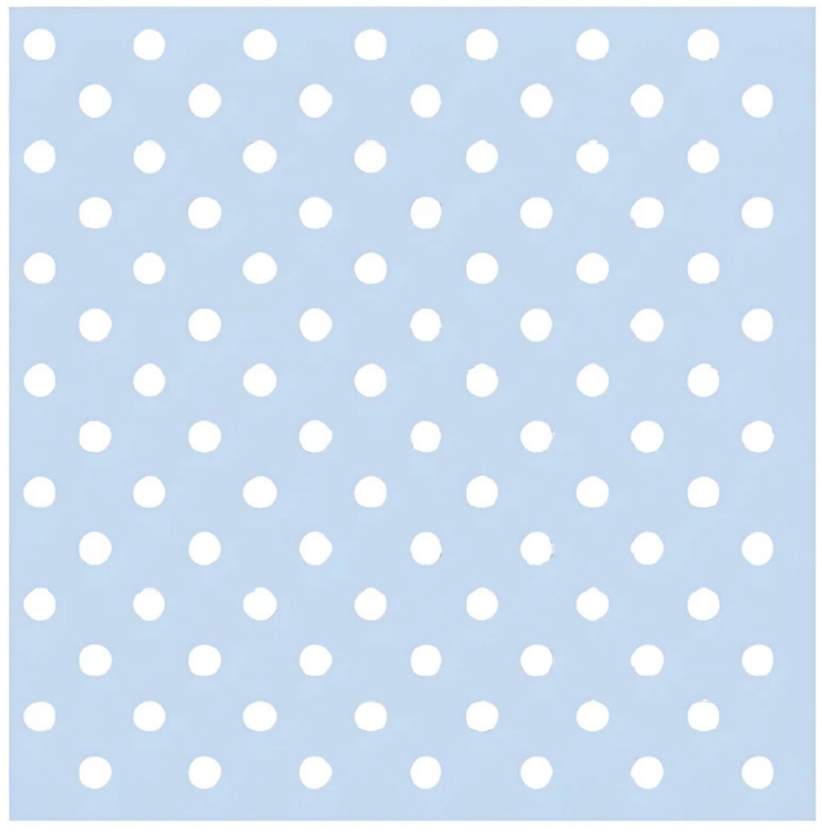 Ambiente Servetten - 20x stuks - met stippen - lichtblauw - 33 x 33 cm - papier