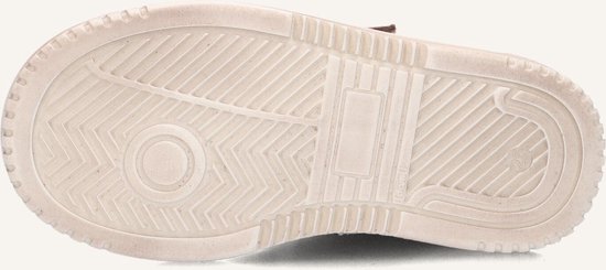 Zool van bruine suède hoge sneakers met profiel en maat 28.