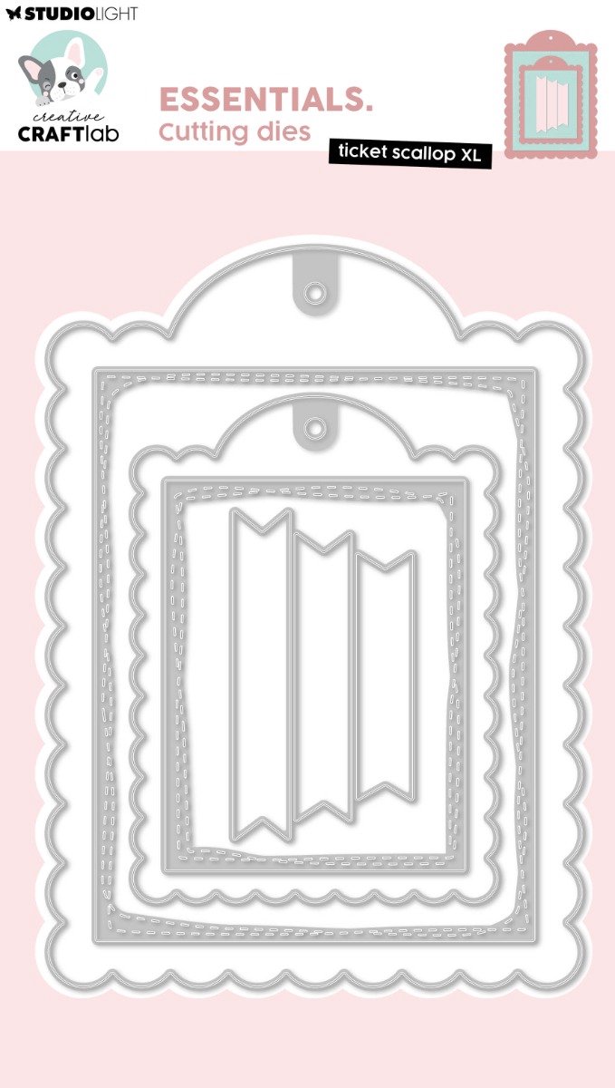 Cutting die Ticket scallop XL- Essentials nr. 1069