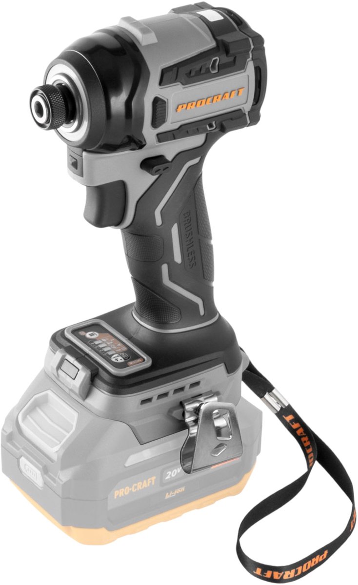 Procraft Industrial ID20Abb accu-slagmoersleutel 20 V 180 Nm 1/4" Solo - zonder accu, zonder oplader
