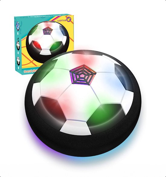 TechEssentials® Hover Ball - Siècle des Lumières LED - 18 cm | Voetbal flottant en salle - Souple - Enfants - Soccer à Air comprimé - Caudeau - Intérieur
