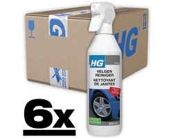 6 x HG - Velgenreiniger - Effectief & Snel - Ideaal Als Voorbehandeling Wasstraat - 500 ml - Velgenreiniger - Autovelgen Schoonmaken - Remvloeistof Verwijderen - Vuil Verwijderen - Vet Verwijderen