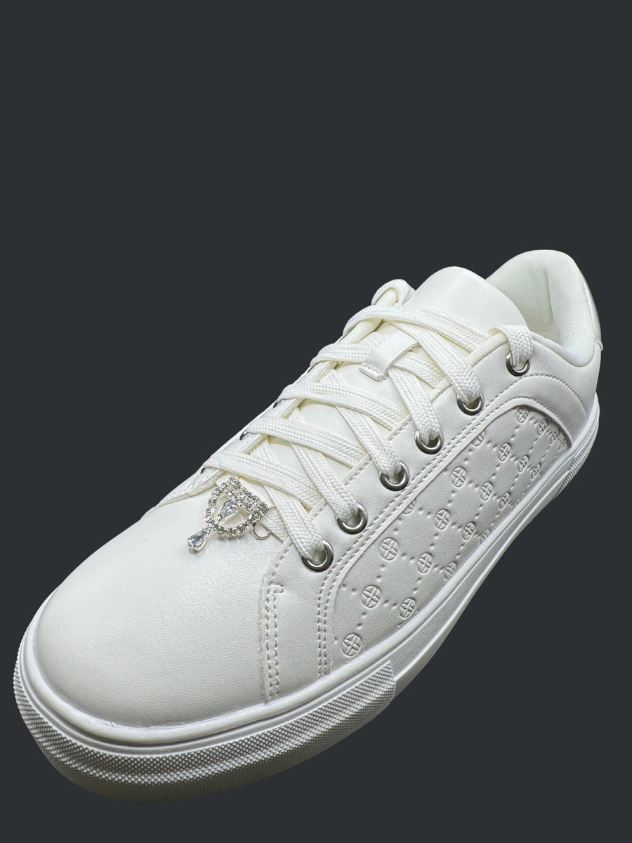 Beste Veters- Schoenen accessoire- Kristallen Trophy Charm -Glamour sneaker tag-luxe sneaker charm-Zilver-Diamand