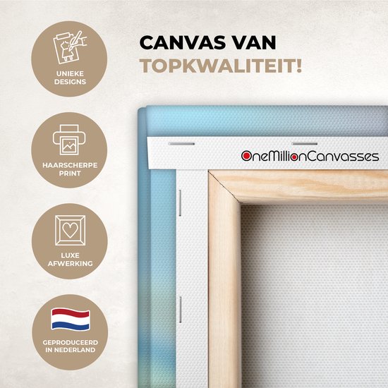 Peinture sur toile 80x120 cm - Décoration murale chambre d'enfant Lapin - Animaux - Nature - Décoration murale murale chambre bébé - Décoration chambre garçon et fille - Accessoires Bébé - Peintures