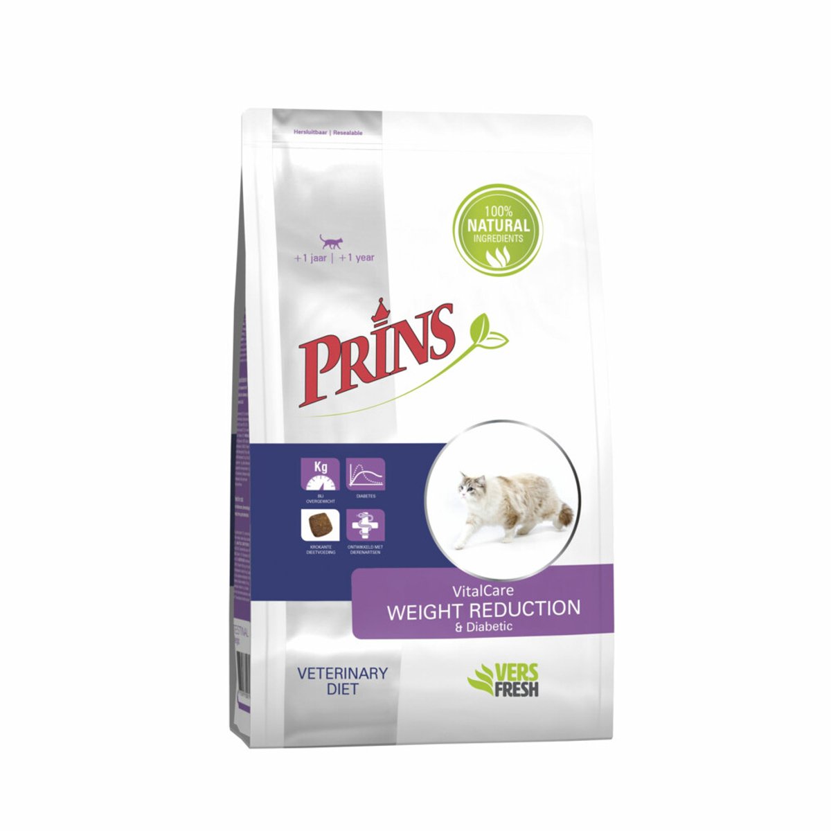 Prins - VitalCare - Diet Weight Reduction & Diabetic - Kattenvoer - 2 x 5kg