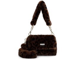 Tamaris schoudertas handtas Gerta Hand Bag With Flap Brown donkerbruin