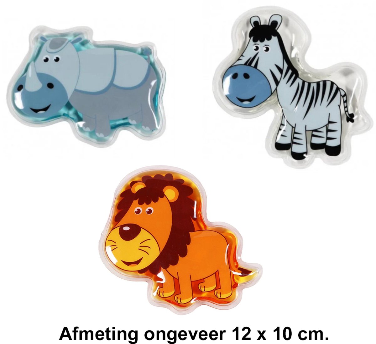 NTB - Gelpack - Herbruikbare Hot/Coldpack voor Kinderen - Voordeelset 3 Stuks!! - afmeting +/- 12 x 10 cm.
