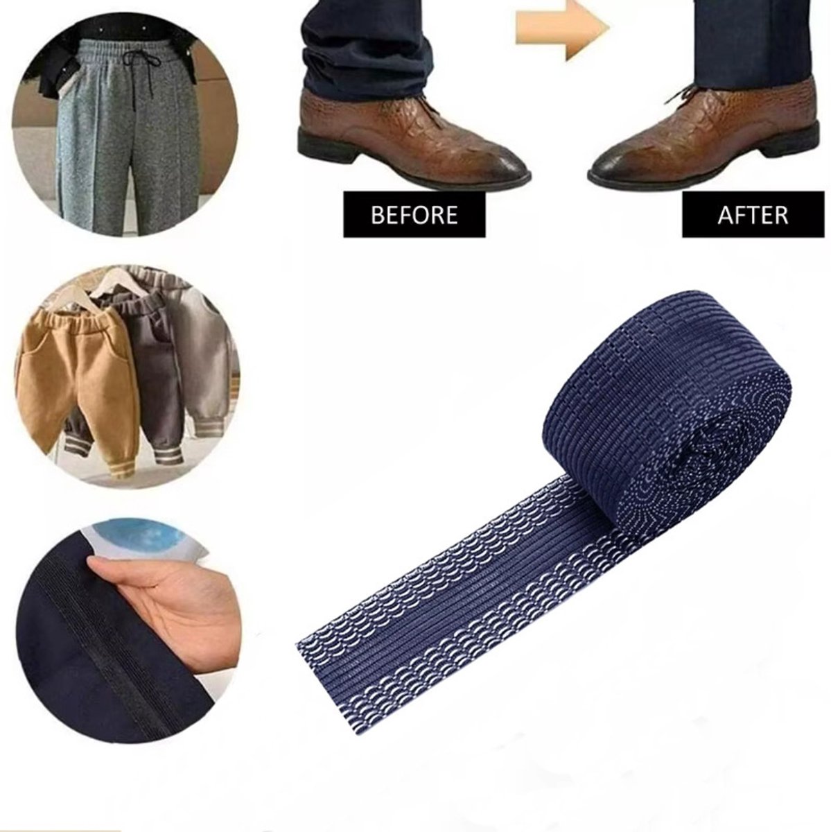 Actie4you® - Opstrijkbare Zoomband - Tape Voor Het Inkorten Van Broeken - Blauwe Strijkband – Broek Inkorten - Ook Voor Gordijnen & Tafelkleden - 3 Meter