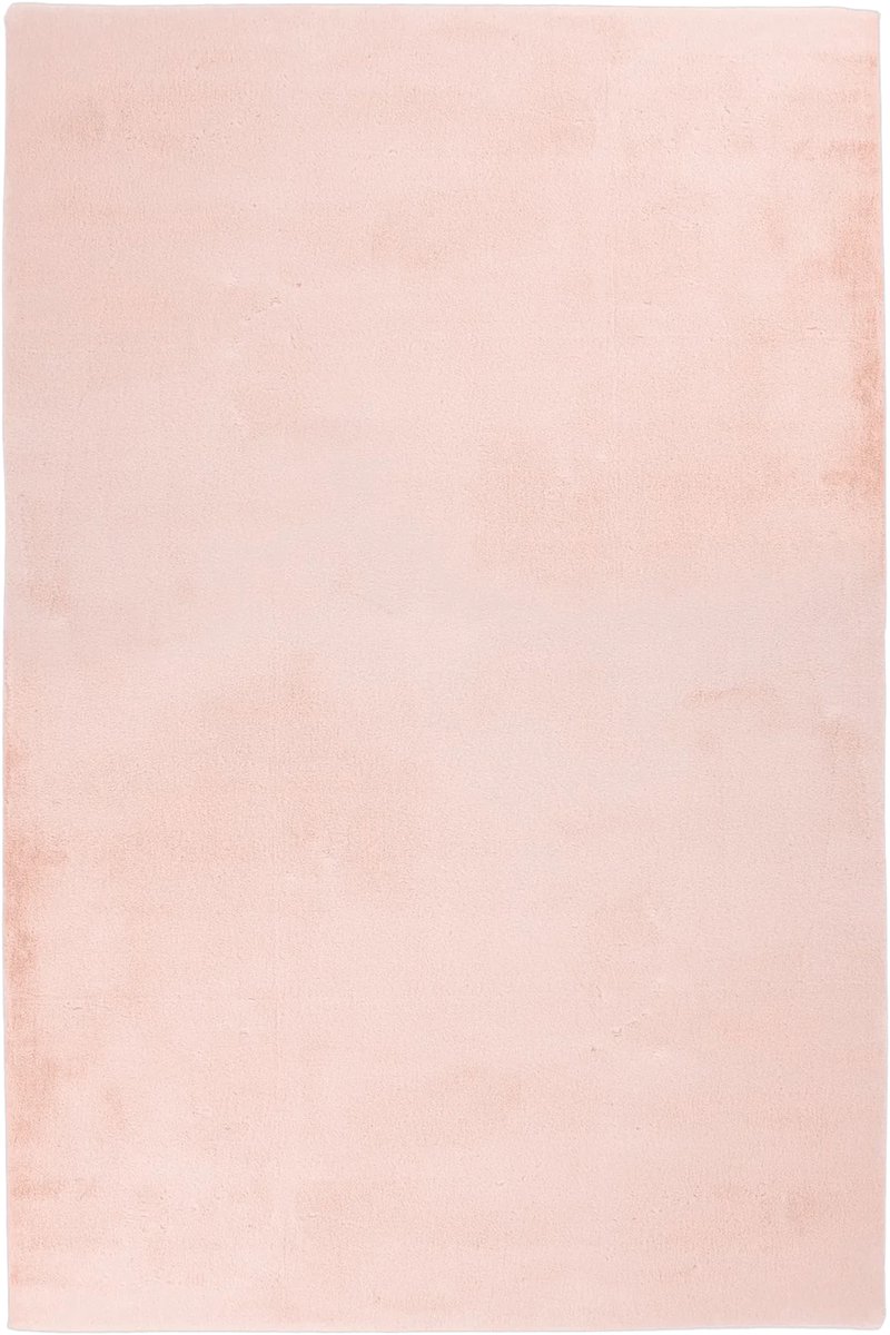 Fluffy Vloerkleed | Tapijt | Chaplin | Uni | Poederroze | 80x150 cm