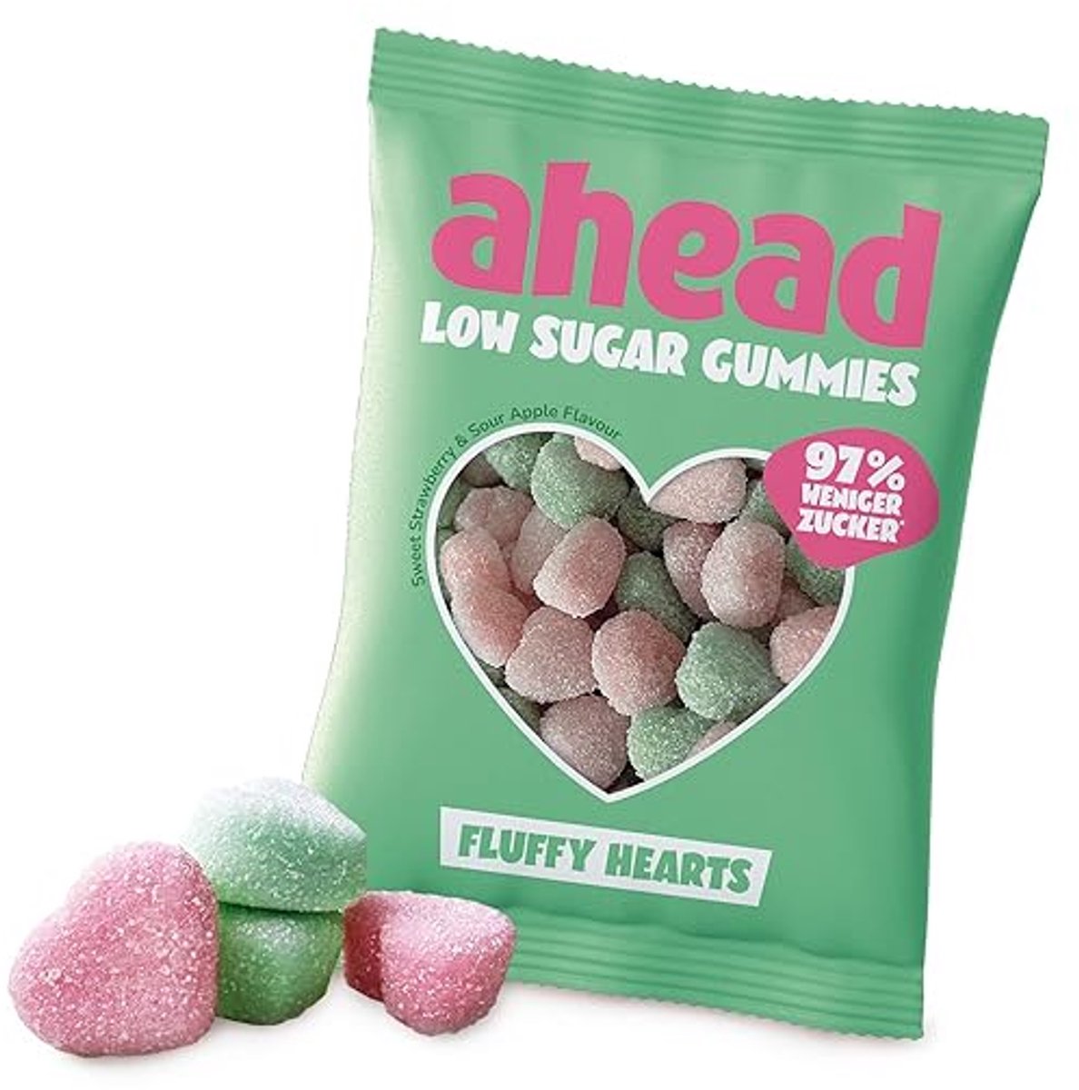 ahead Suikerarme Winegums Snoep – Doos 12/18x50g (600g/900g) – Low Sugar, Glutenvrij, Low Calorie, Zonder Palmolie – 0,7 g Suiker & Max 73 kcal
