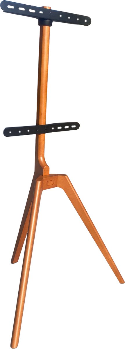 VDD Gaming - TV Standaard - Tv voet universeel - TV Statief - TV Vloerstandaard - Draaibare TV Standaard - Schildersezel Design Studio - Monitor standaard - Draaibaar- Scandinavisch Design - Voor 45 tot 65 inch - Belastbaar 40 kg - Bruin - Hout — afbeelding 9