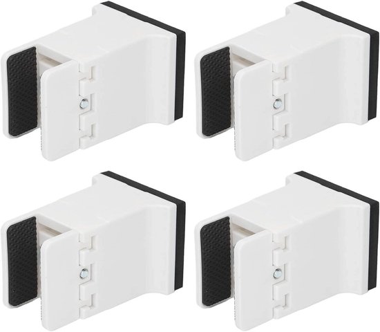 JONHWI Bedverhogers, verstelbare stevige meubelverhogers, rechthoekige tafelpootverlengers, stapelbare hoogte 7,8 cm voor sofa, bureaubank, ondersteunt tot 1200 lbs (bruin, set van 4