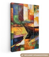 MuchoWow© Canvas Schilderij 80x120 cm Kamer Muur Decoratie Woonkamer Slaapkamer Room Decor Wall Decoration Art Painting Zee - Tropical - Doorkijk - Strand