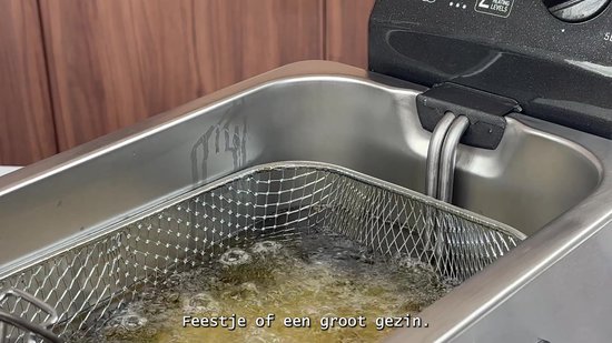 FRITEL Frituurpan - Turbo SF® 4571 - Friteuse met Filterdeksel incl. Kijkvenster - Olie + Vast Vet - 5 persoons - 3200W - 5 liter