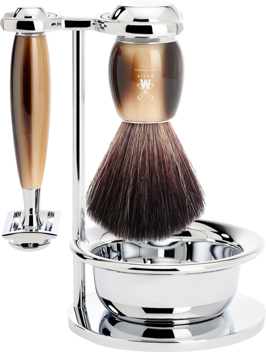 MÜHLE -Scheerset 4-delig -Vivo -Hoornbruin -Saf.Razor