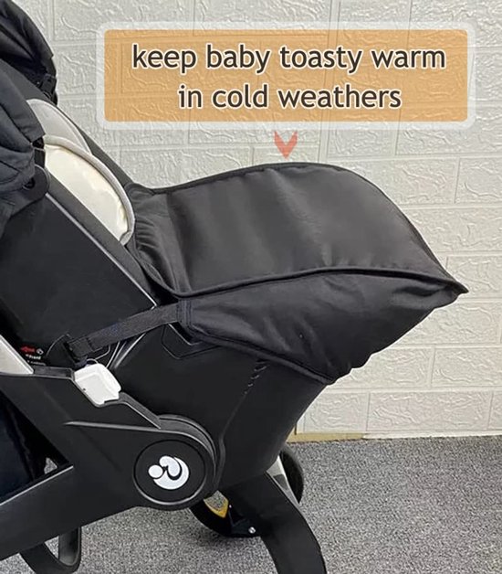 Warm en comfortabel voetenzak voor kinderwagens - waterdicht en winddicht van Merkloos — afbeelding 3