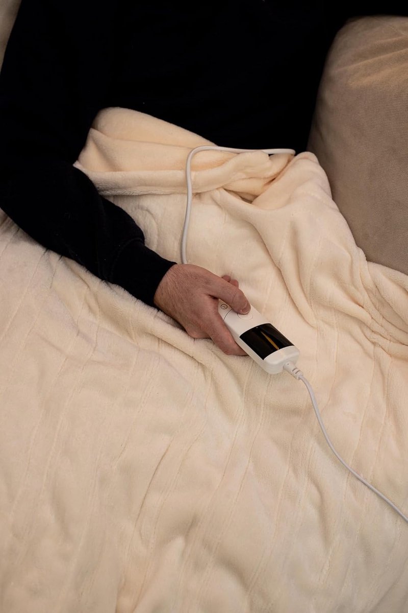 Grote Elektrische Verwarmde Fleece Deken voor Warmtetherapie en Pijnverlichting - Perfect voor op de Bank — cadeau in Wonen & Interieur - foto 3
