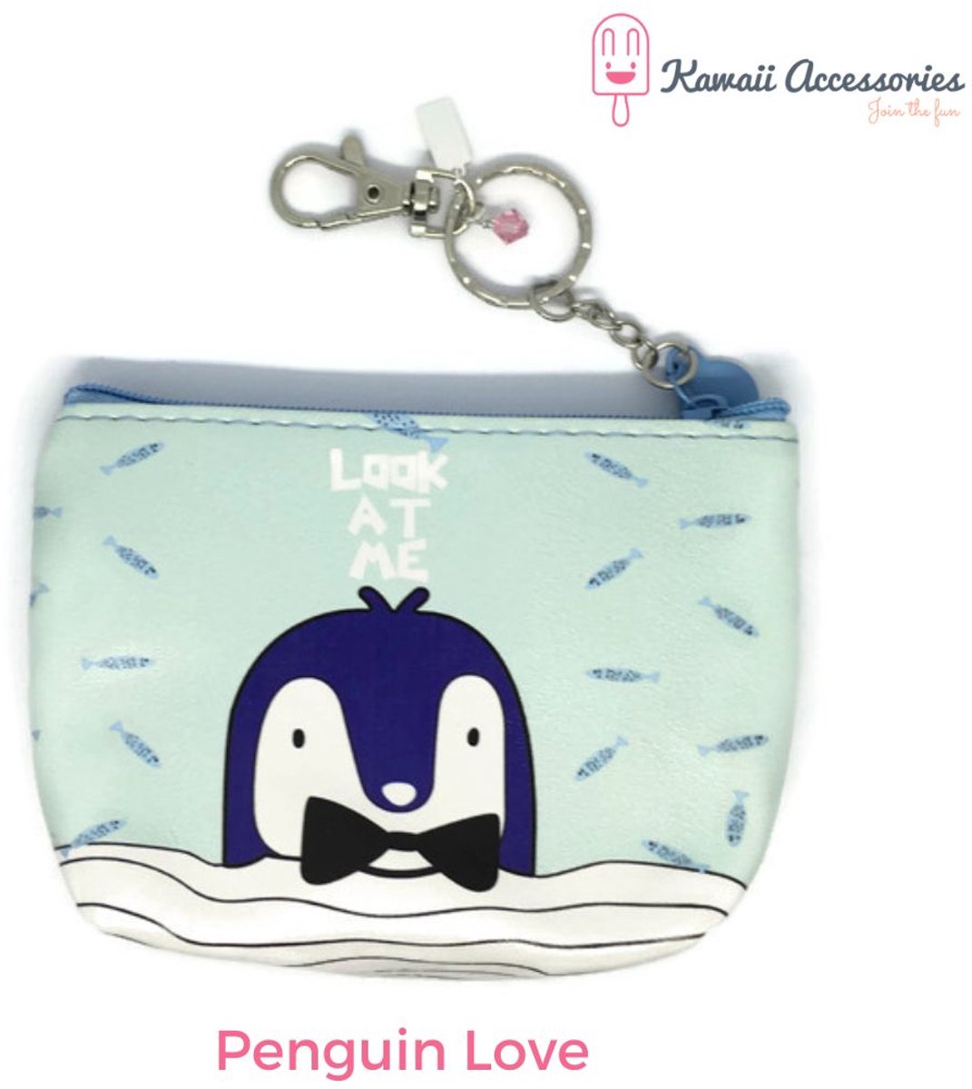 Kawaii Accessories by Kuroji - Penguin Love - Portemonnee Make up tasje Sleutelhanger Tassenhanger - Kawaii style
