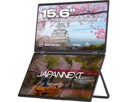 JAPANNEXT Dual Portable Monitor 15.6"(x2) IPS Full HD (1920x1080) | JN-DMD-IPS156F