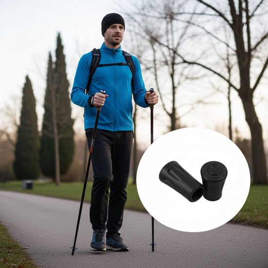 Nordic Walking stokken, rubberen buffers, walkpads, rubberen stoppers