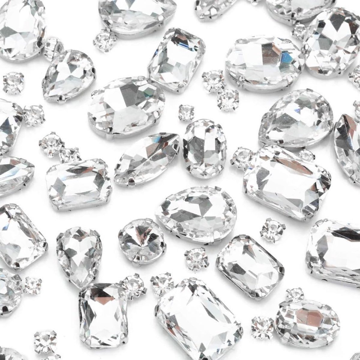 236 pieces flat crystal rhinestones for sewing, suitable for making homemade jewelry