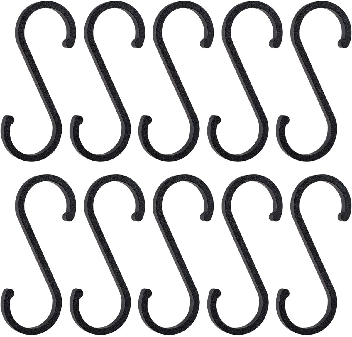 10 Pcs Multi-Purpose Aluminium Hooks S Hooks for Hanging Pots and Pans, Clothes, Bathroom, Bedroom, Office