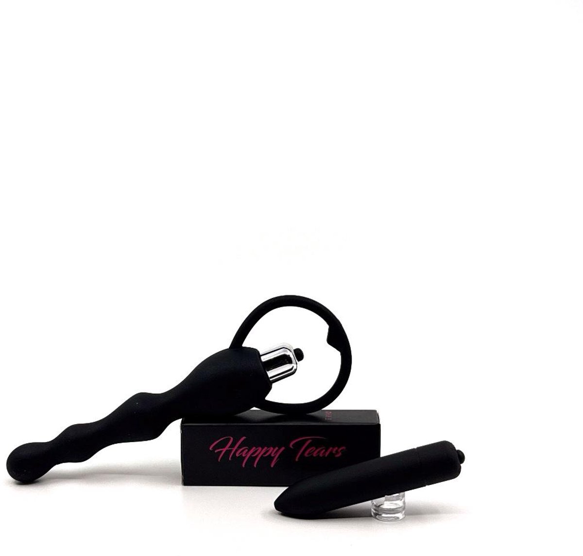 Happy Tears© Midnight Pleasure Set – Luxe Anaal Stimulator & Vibratie Bullet Duo – Elegant & Intens Genot