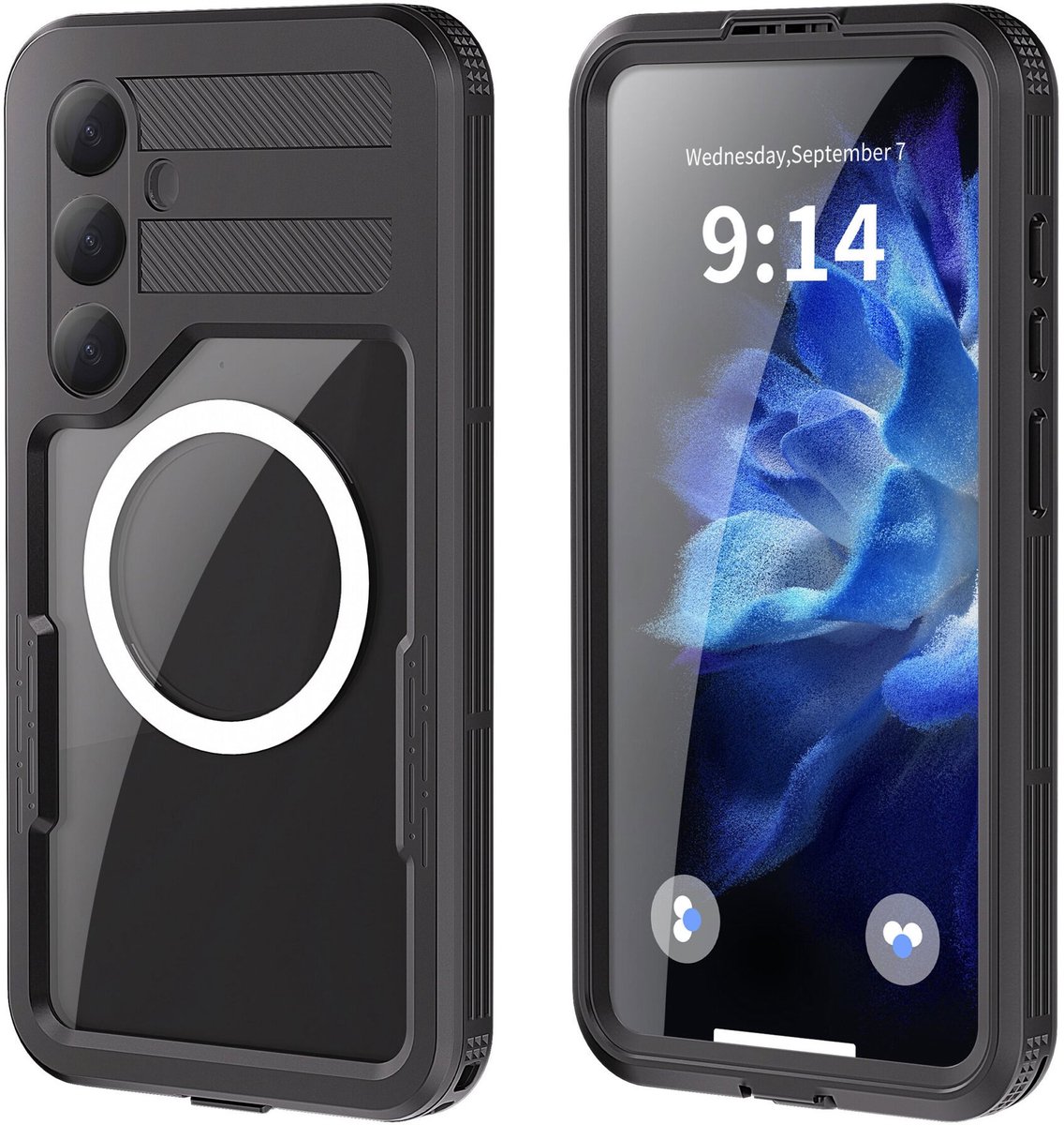 Turtle Shift Volledig waterdicht en stofdicht hoesje geschikt voor Samsung Galaxy S25 Plus - Geschikt voor MagSafe