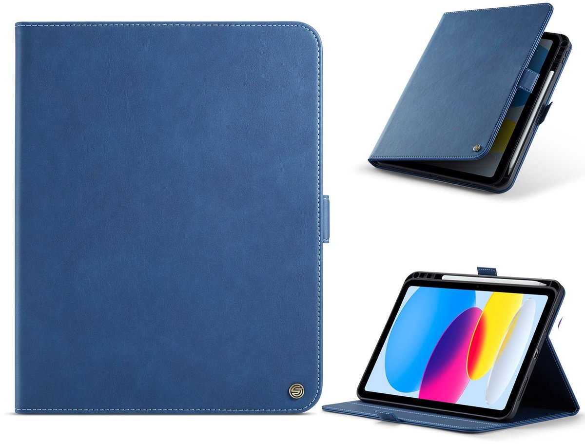 Solidenz Hoes - Geschikt voor iPad 9 / iPad 8 / iPad 7 - Urban Book - Blauw
