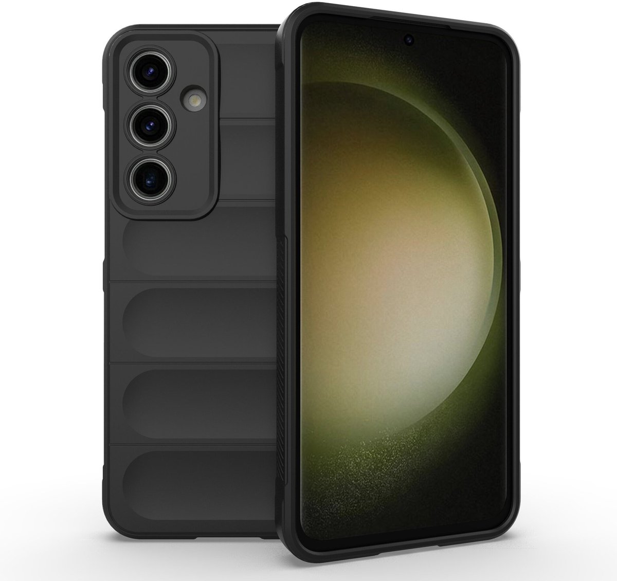 Solidenz AeroGrip geschikt voor Samsung Galaxy S24 FE hoesje - Zwart