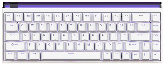 MADLIONS NANO 68 - Hall Effect - 8000hz - 0.125ms - Aluminium - Magnetisch Toetsenbord - RGB - 68% - QWERTY - Gaming Toetsenbord - Amber Pro Switches - Wit