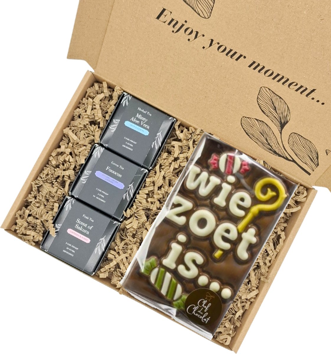 Sinterklaas pakket - Thee & Choco - Wie zoet is....
