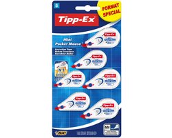 BIC Mini Pocket Mouse - Tipp-ex - Correctieroller - 6 m x 5 mm - 6 Stuks