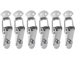 TLVX 8 stuks Sterke Kleine Spansluiting met Opening voor Slot 26x45mm – Klemsluiting – Tuimelklem – Kistsluiting – Gesp Sluiting – Meubelslot – Tuimelvergrendeling – Veilig en snel afsluiten van Kisten, Lades en Deuren