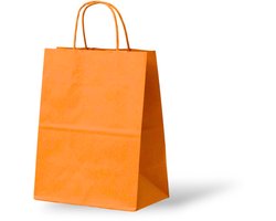 Papieren Tasjes Kraft - Oranje - Medium - 24x12x31 cm - 50 Stuks