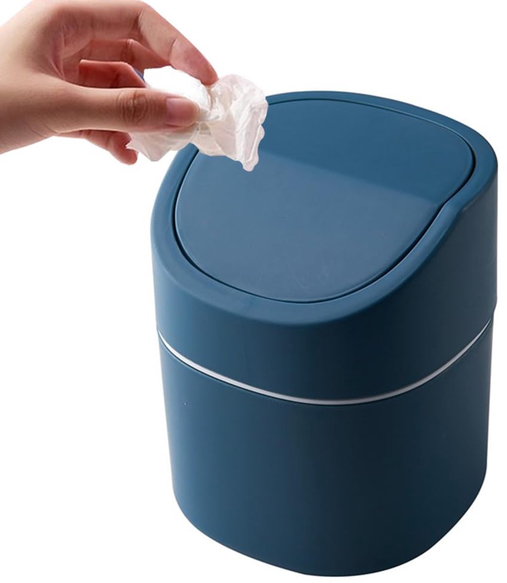 Ibenzoa® Compacte en stijlvolle mini-vuilnisemmer voor bureau en slaapkamer