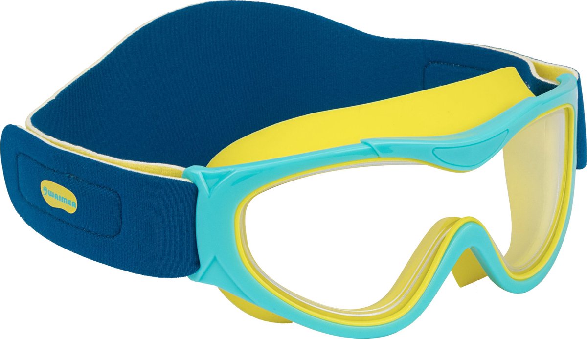 Waimea Zwembril - Kinderen - Neopreen band - Blauw/Geel - Anti - Condens