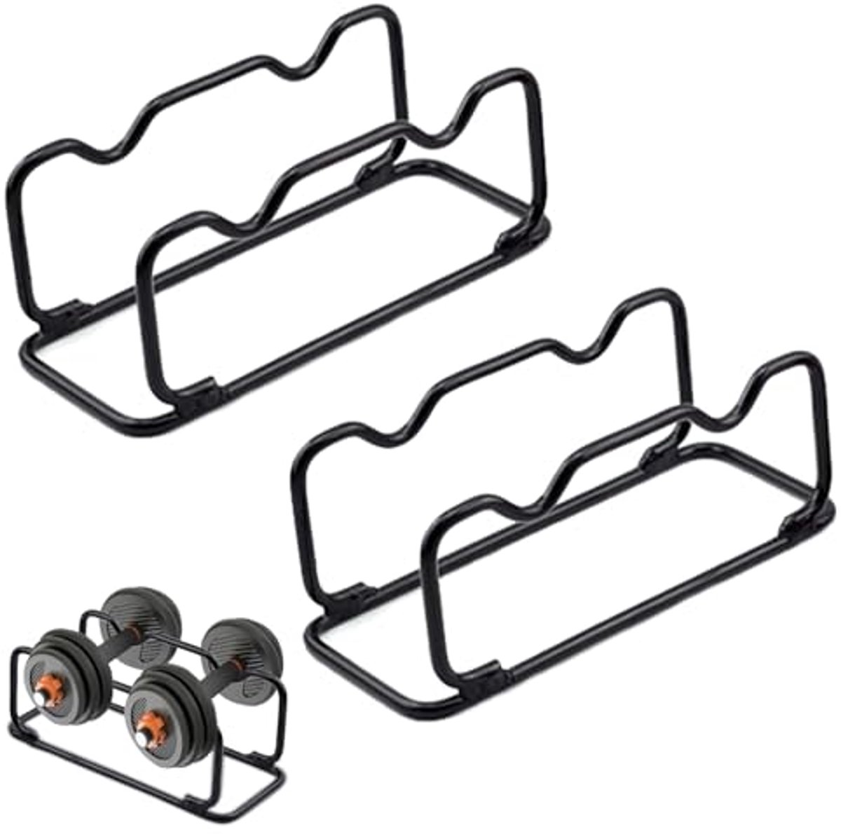 Set van 2 multifunctionele halterstandaards voor fitness