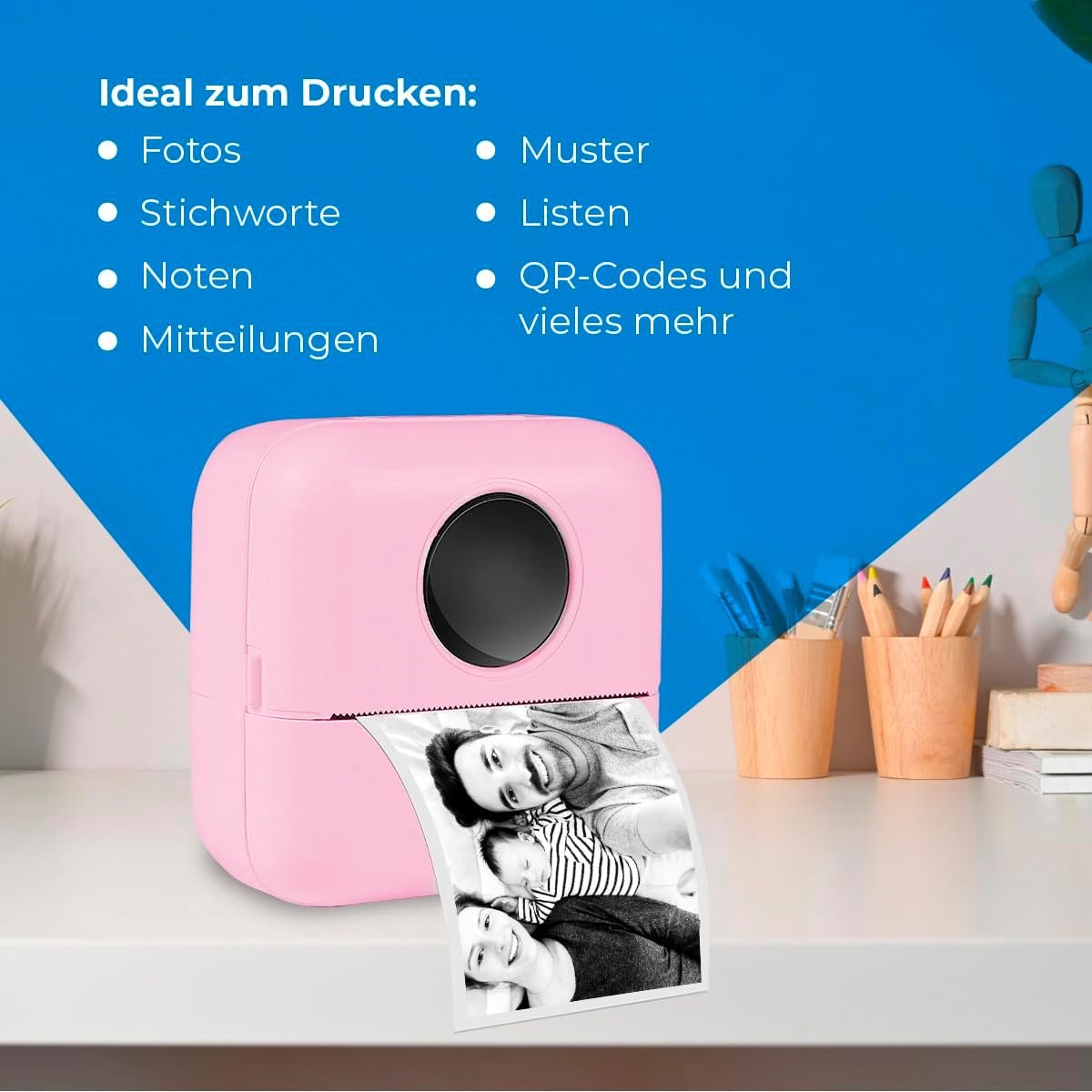 Opvouwbare fotostudio lichtbak Draagbare multifunctionele Bluetooth USB Smartphone PC draagbaar 200 DPI 1200mAh lithium-polymeerbatterij thermische printtechnologie milieuvriendelijke etiketten foto's thumbnail 4