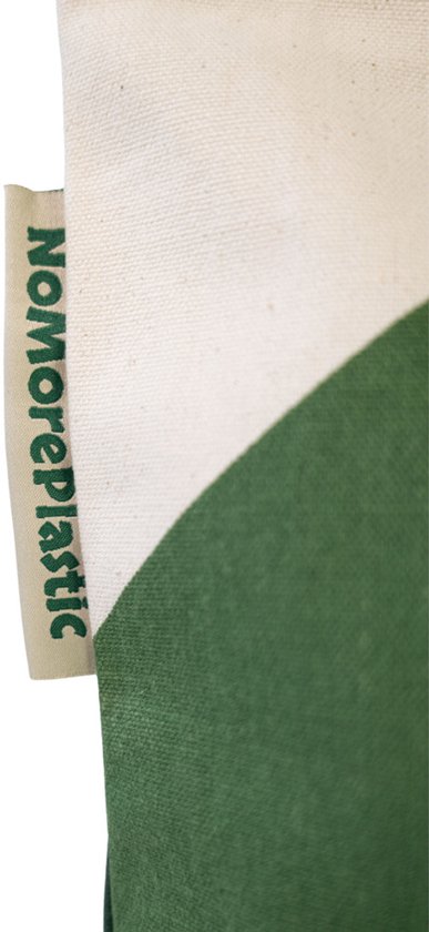 Sac durable de NoMorePlastic - Amazon Green - Collection Automne Hiver - Shopper avec fermeture éclair - Sac de plage avec fermeture éclair - Sac avec fermeture éclair - Fabriqué en coton recyclé - Soutenez une bonne cause avec votre achat