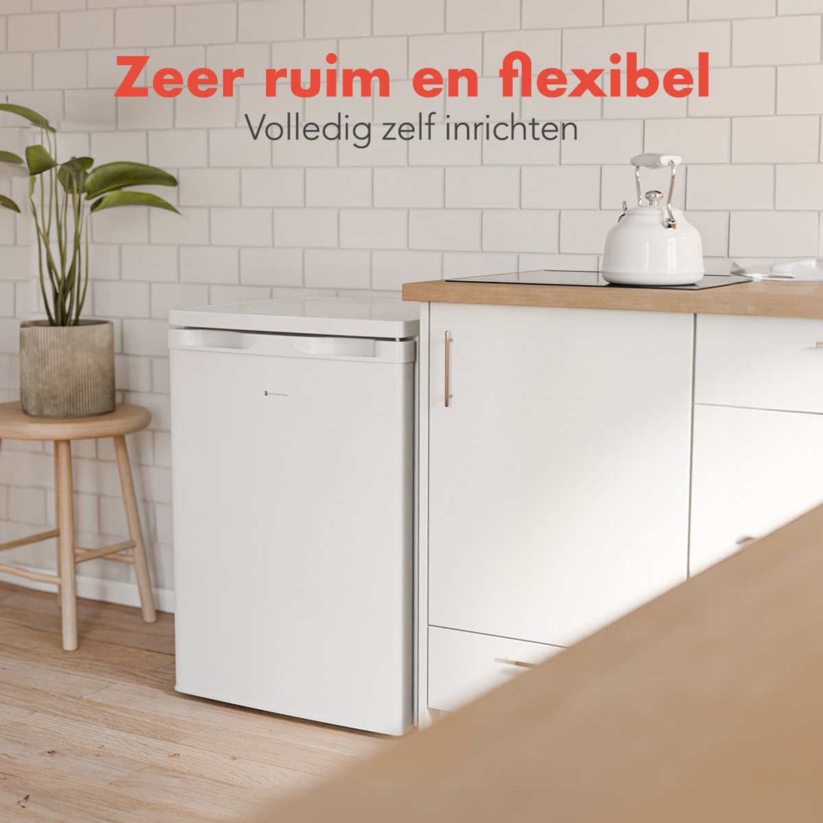KitchenBrothers Koelkast - 127L - Tafelmodel - IJskast - Frigo - Vrijstaand - Wit – foto 3