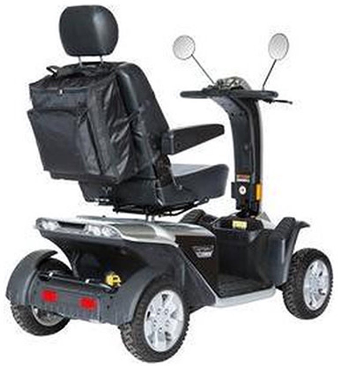 Zorgmiddelenaanhuis - Rugleuningtas voor uw scootmobiel — Deluxe - 9 cm x 34 cm x 36 cm (LxBxH) - Zwart