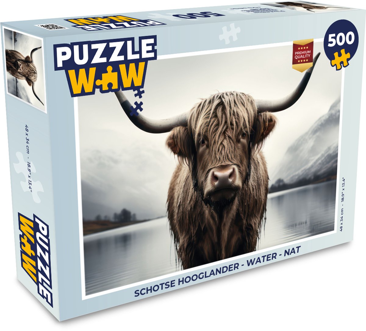 Schotse hooglander - Water - Nat