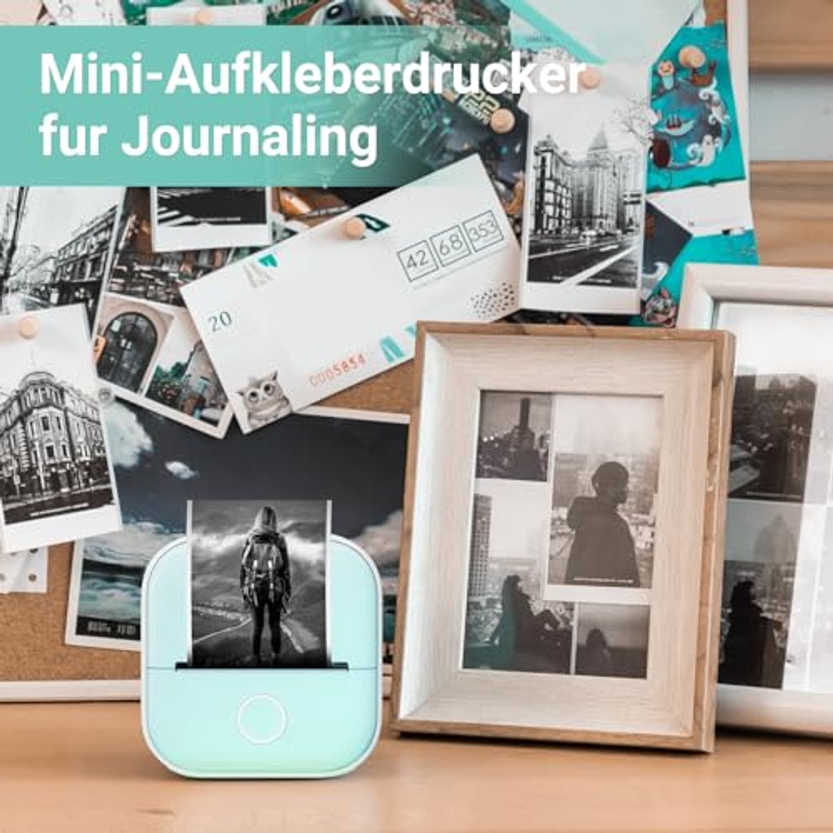 Mini Thermische Fotoprinter 300 DPI met Bluetooth voor Mobiele Telefoon - Compatibel met 15, 25 en 53 mm Papier - Ideaal voor iOS en Android