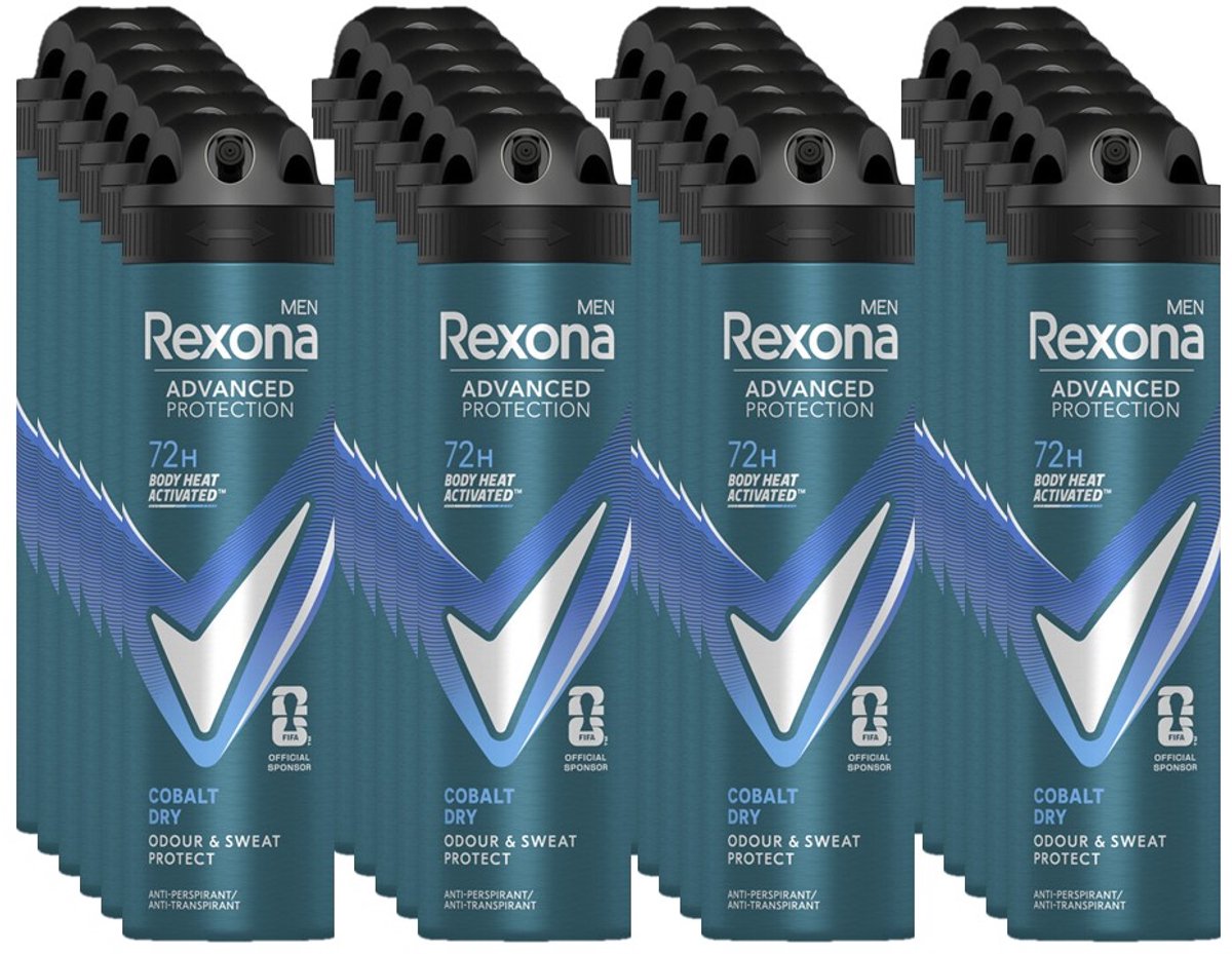Rexona Deo Spray Men Cobalt Dry - 24 x 150 ml - Voordeelverpakking