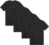 T-shirt DANISH ENDURANCE pour homme - Col rond - Zwart - Lot de 4 - 2XL