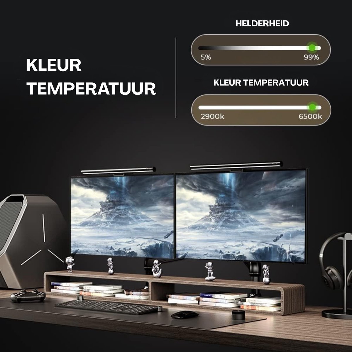 TULITE Monitor lamp - LED Klemlamp USB dimbaar 42cm thumbnail 3